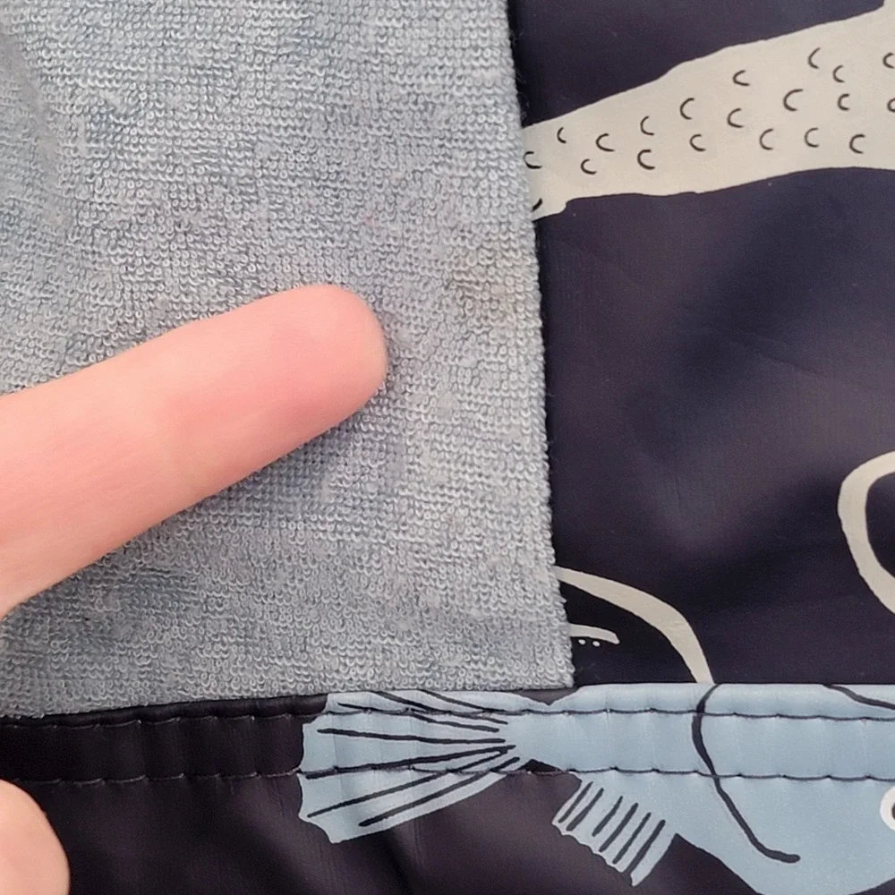 Hatley Raincoat Toddler‎ Size 2 Blue Angler Fish Deep Sea Creatures Terry Lined
